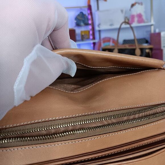 Rare VTG Celine Large Size Macadam Brown Leather Accordion Organizer Wallet - Picture 13 of 13